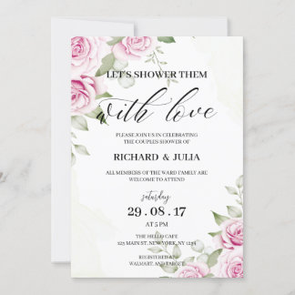 ANNA Let's Shower Invitation / Aquarelle, rose