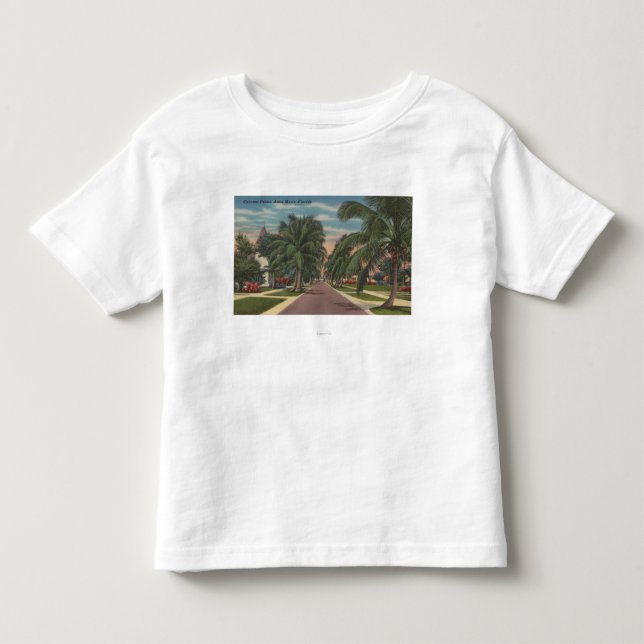 Anna Maria, Florida - Ansicht der Palmen entlang Kleinkind T-shirt (Vorderseite)
