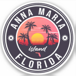 Anna Maria Insel Florida Beach Retro Souvenir 60er Aufkleber