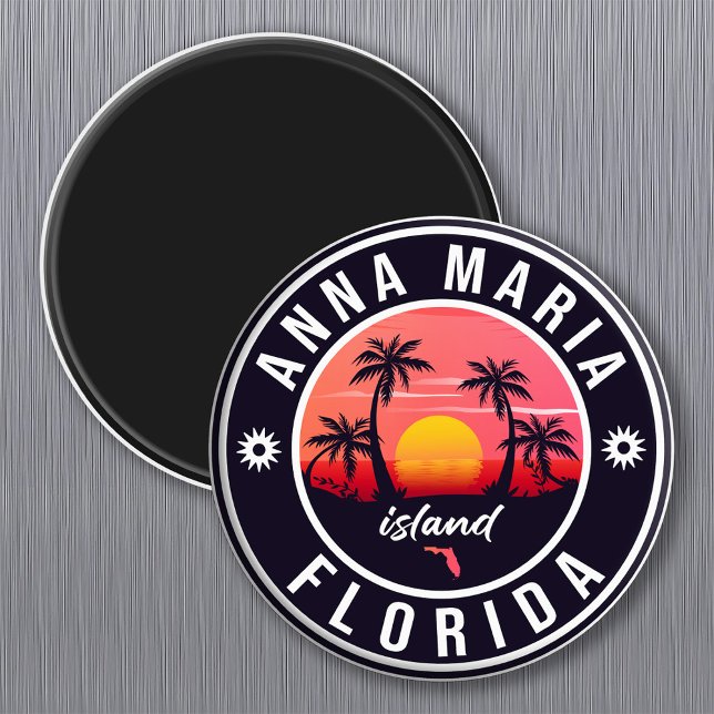 Anna Maria Insel Florida Beach Retro Souvenir Magnet (Von Creator hochgeladen)