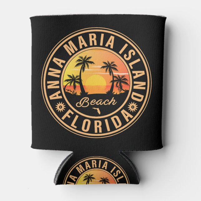 Anna Maria Insel Florida Beach Retro Sunset 60er Dosenkühler (Vorderseite)
