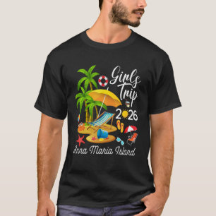 Anna Maria Insel Florida Sommer Tropische Mädchen T-Shirt
