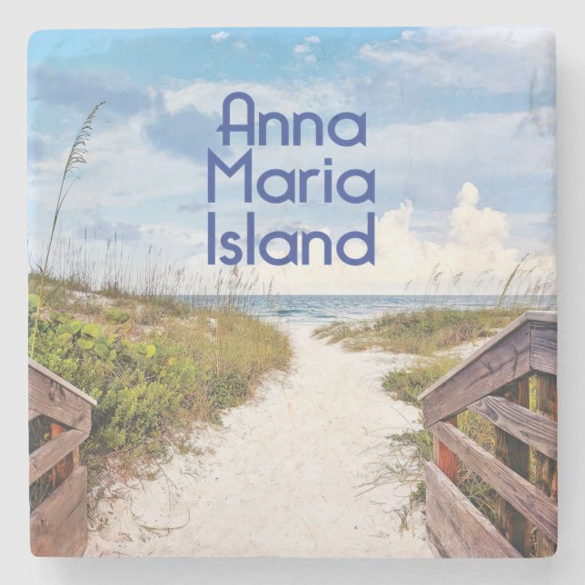 Anna-Maria-Insel Florida Steinuntersetzer (Vorderseite)