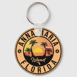 Anna Maria island Florida Beach Retro Souvenir Schlüsselanhänger