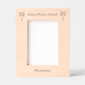 Anna Maria Island Florida Laser Engraved frame Geätzte Rahmen