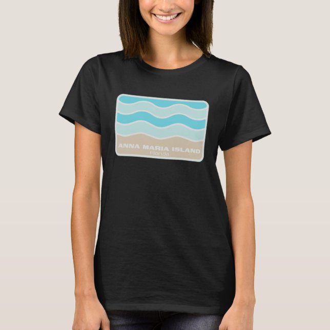 Anna Maria Island Florida Retro FL Waves Beach Sou T-Shirt (Vorderseite)