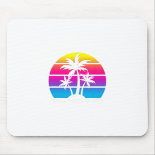 Anna Maria Island Florida Retro-Palmbaum-Urlaub Mousepad