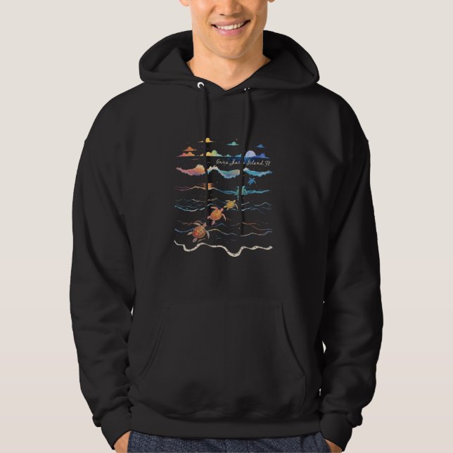 Anna Maria Island Florida Sea Turtle Lover Beach V Hoodie (Vorderseite)