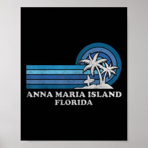 Anna Maria Island Florida Vintager Familienurlaub Poster