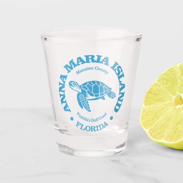 Anna Maria Island (Meeresschildkröte) Schnapsglas (Vorderseite)