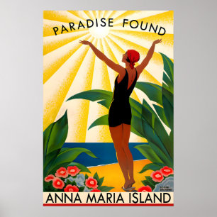 Anna Maria Island Paradies gefunden Florida Reise Poster
