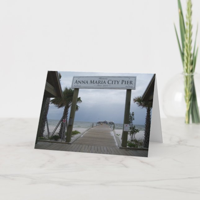 Anna Maria Island pier Grußkarte Karte (Vorderseite)