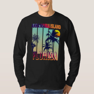 Anna Maria Island Retro Vintag Style Palm Tree Pr T-Shirt