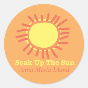 Anna Maria Island schnuppern die Sonnenaufkleber Runder Aufkleber