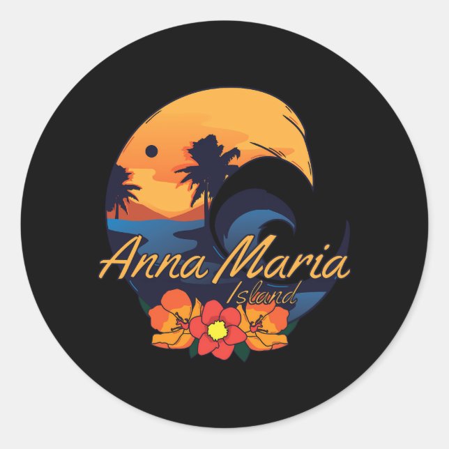 Anna Maria Island Travel Runder Aufkleber (Vorderseite)
