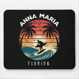 Anna Maria Strand Florida Surfboard Wellen Strand Mousepad