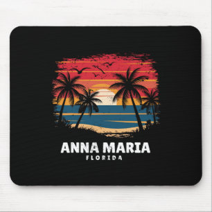 Anna Maria Strand Florida Surfboarder Palme Souven Mousepad