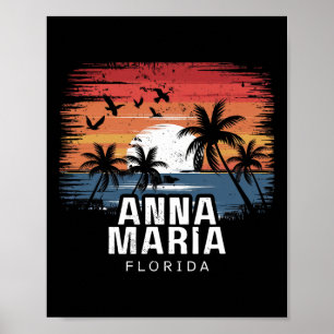 Anna Maria Strand Florida Surfen Surfer _1 Poster