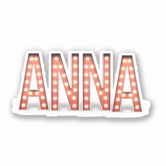 Anna Marquee Lights Aufkleber (Vorderseite)