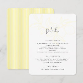 ANNA Moderne italienische Lemon Stripes Details Ka Begleitkarte