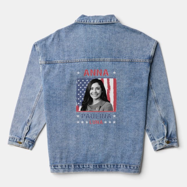 Anna Paulina Luna mexikanische Abgeordnete F Jeansjacke (Rückseite)