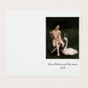Anna Pavlova et son cygne Jack Flat Greeting Card