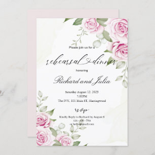 ANNA Probe Dinner Einladung / Weichrosa Rose