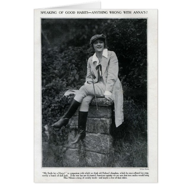 Anna Q. Nilsson 1917 carte de portrait d'une tenue (Devant)