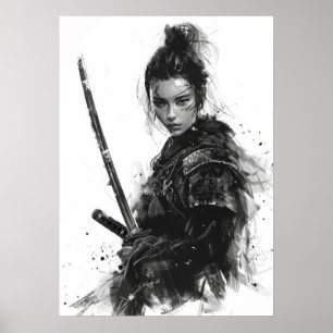 Anna Sawai Female Samurai Portrait Poster