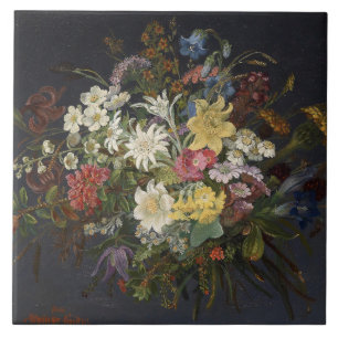 Anna Stainer-Knittel Vintage Alpen-Blume Fliese
