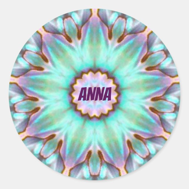 ANNA ~ Sticker Paua Shell personnalisé Fractal ~ (Devant)
