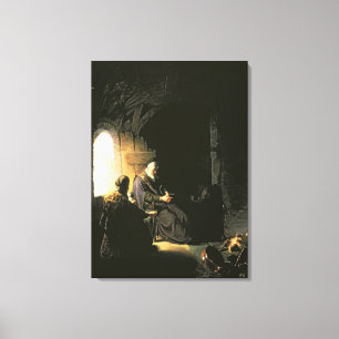 Anna und das blinde Tobit, c.1630 (Öl auf Platte) Leinwanddruck