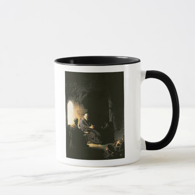 Anna und das blinde Tobit, c.1630 (Öl auf Platte) Tasse (Rechts)