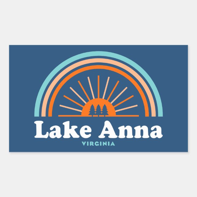 Anna Virginia Rainbow Rechteckiger Aufkleber (Vorderseite)