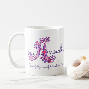 Annabel dekorative A Monogramm-Tasse Kaffeetasse