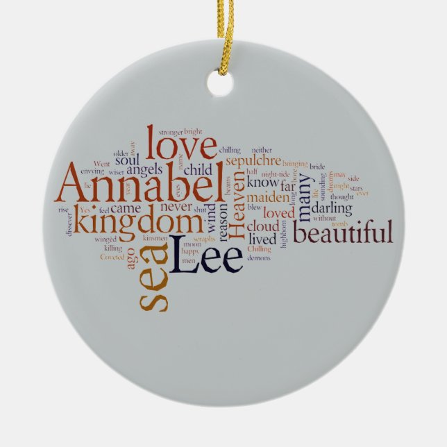Annabel Lee Keramik Ornament (Vorne)