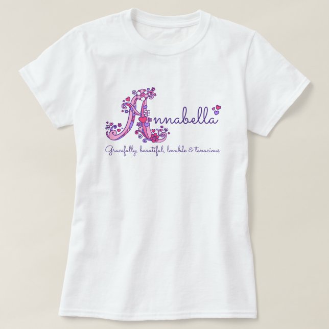 Annabella girls Ein Name bedeutet monogramm-Shirt T-Shirt (Design vorne)