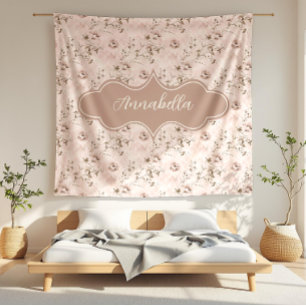Annabella Vintage Staubrose Rosa Fleecedecke