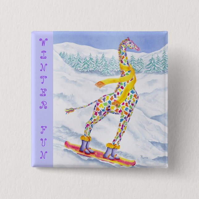 Annabelle auf Kriegsgefangen-Winter-Spaß Button (Vorderseite)