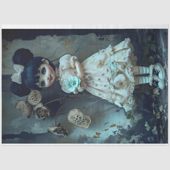 Annabelle Beige Dress Decoupage Tissue Paper Seidenpapier (Vorderseite)