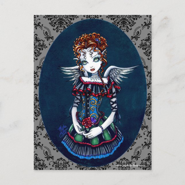 Annabelle Gothic Viktorianisch Angel Postcard Postkarte (Vorderseite)