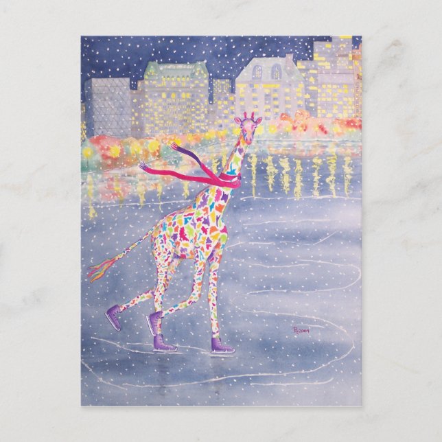 Annabelle on Ice Postcard Feiertagspostkarte (Vorderseite)