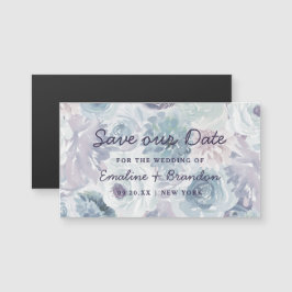 Annabelle Vintag Blue Floral Rustic Rettete unser  Magnetkarte