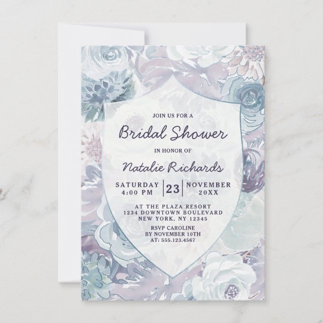 Annabelle Vintag Wappen Wedding Brautparty Einladung (Vorderseite)