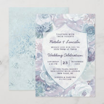 Annabelle Vintage Blaue Blumige Hochzeitsrahmen