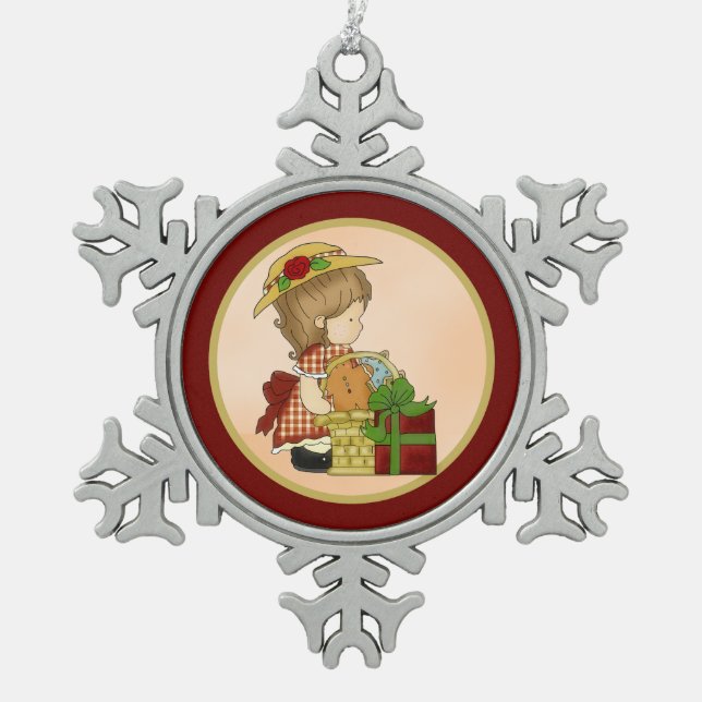 Annabelles Weihnachtskorb d1 Snowflake Ornament (Vorderseite)