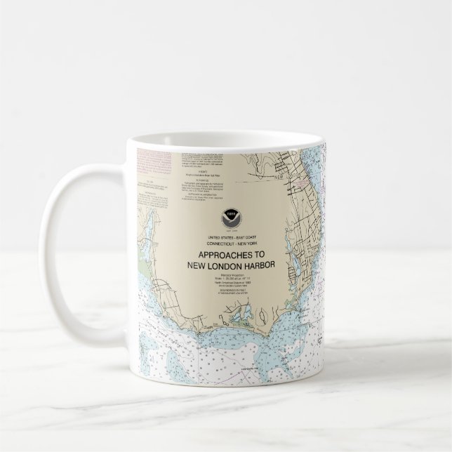 Annäherung an die neue Hafenlinie von London Kaffeetasse (Links)