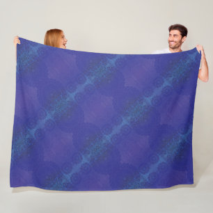 Annahme Blue Indigo Violet Boho Medallions Fleecedecke