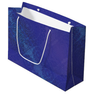 Annahme Blue Indigo Violet Boho Medallions Große Geschenktüte