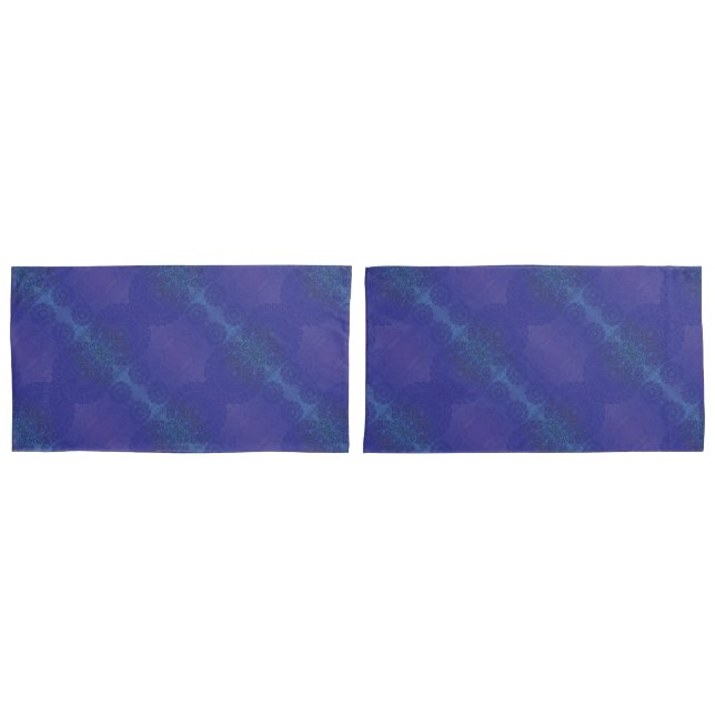 Annahme | Blue Indigo Violet Boho Medallions Kissenbezug (Vorderseite-Set)